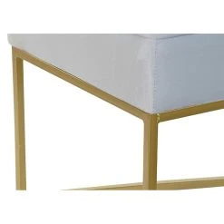 Pegane Banquette En Métal Coloris Bleu Ciel Et Pieds Doré- Longueur 119 X P... -Magasin Joss & Main banquette en metal coloris bleu ciel et pieds dore longueur 119 x profondeur 45 x hauteur 43 cm 13600874 37358038 1140x1140