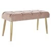 Pegane Banquette En Métal Coloris Rose - Longueur 97 X Profondeur 38 X Haute...