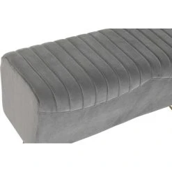 Pegane Banquette En Métal Et Polyester Coloris Gris Et Pieds Doré - Longueu... -Magasin Joss & Main banquette en metal et polyester coloris gris et pieds dore longueur 90 x profondeur 31 x hauteur 47 cm 13600836 37357864 1140x1140