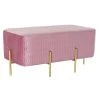 Pegane Banquette En Métal Et Polyester Coloris Rose - Longueur 91 X Profonde...