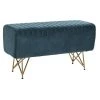 Pegane Banquette En Métal Et Polyester Coloris Turquoise - Longueur 90 X Pro...