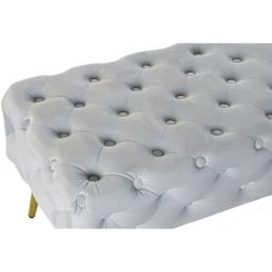 Pegane Banquette En Métal Et Velours Coloris Bleu Ciel Et Pieds Doré- Longu... -Magasin Joss & Main banquette en metal et velours coloris bleu ciel et pieds dore longueur 120 x profondeur 45 x hauteur 40 cm 13600844 37357904 1140x1140