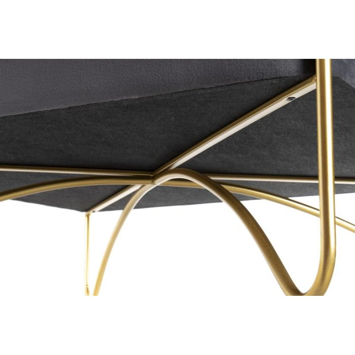 Pegane Banquette En Métal Et Velours Coloris Gris - Longueur 80 X Profondeur... 3 Pegane Banquette En Métal Et Velours Coloris Gris - Longueur 80 X Profondeur... – Image 3