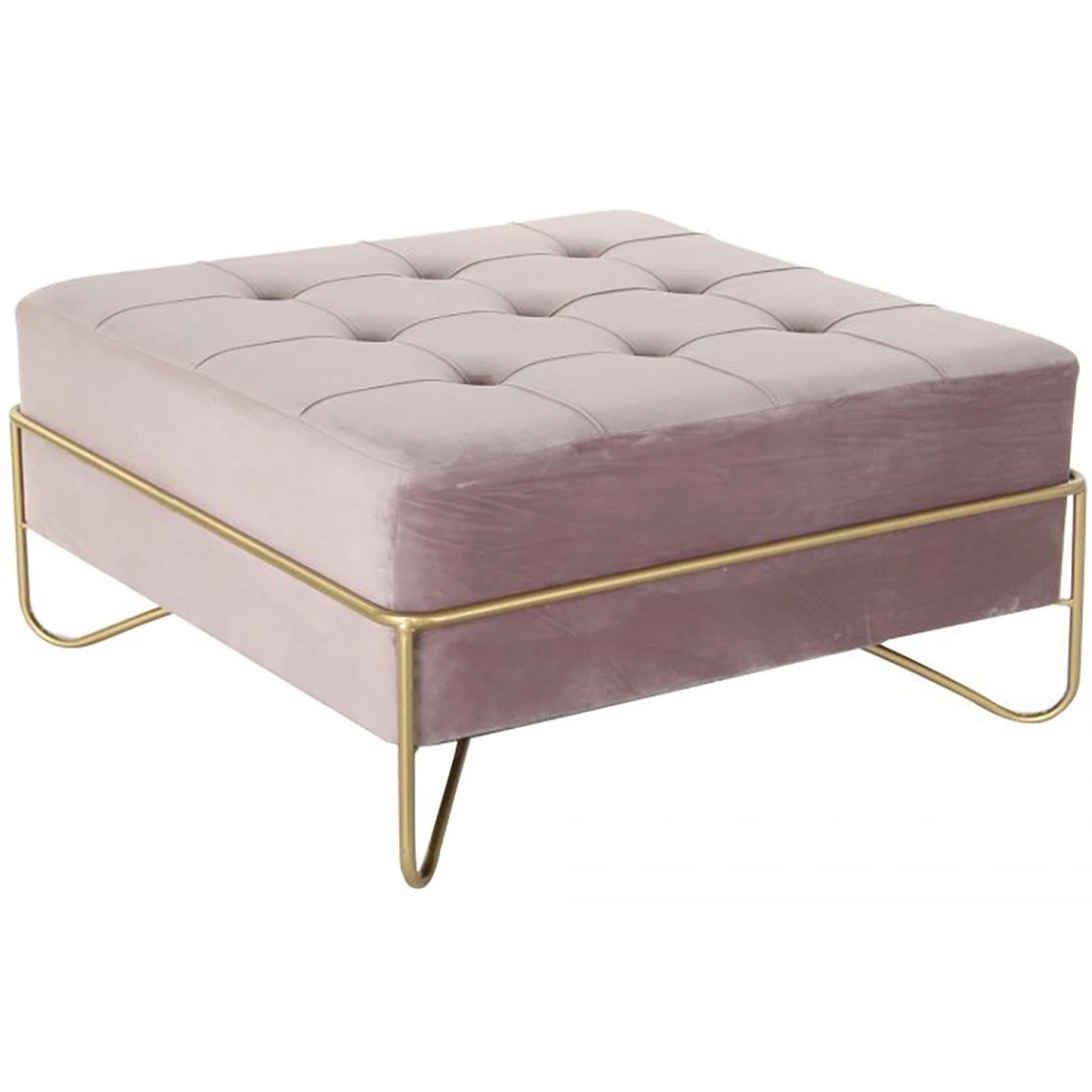 Pegane Banquette En Métal Et Velours Coloris Rose Et Pieds Doré - Longueur ... 1 Pegane Banquette En Métal Et Velours Coloris Rose Et Pieds Doré - Longueur ...