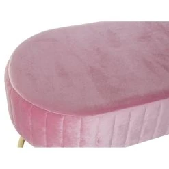 Pegane Banquette En Métal Et Velours Rose - Longueur 90 X Profondeur 50 X Ha... -Magasin Joss & Main banquette en metal et velours rose longueur 90 x profondeur 50 x hauteur 45 cm 13499610 36971740 1140x1140
