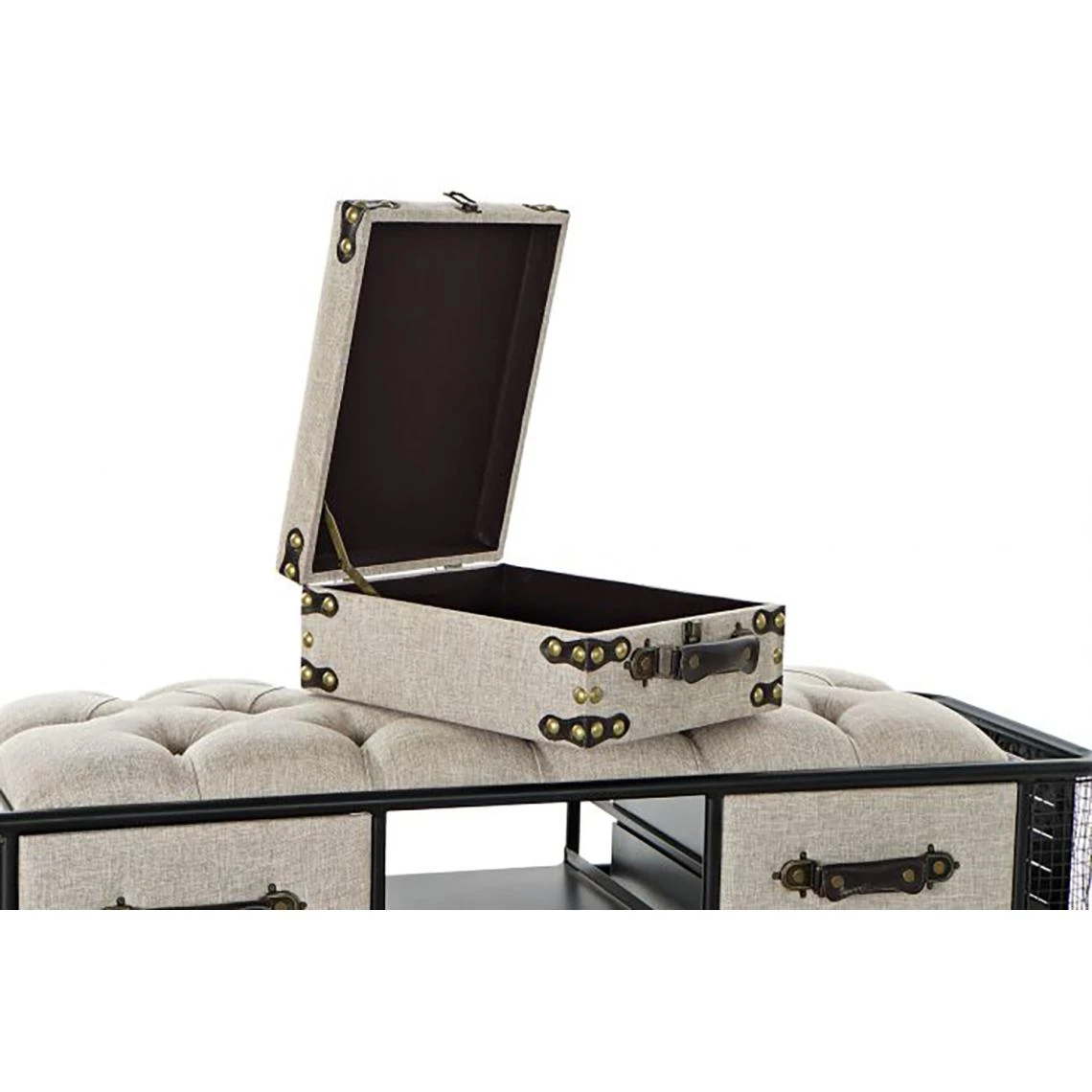 Pegane Banquette En PU Avec 2 Tiroirs Coloris Beige - Longueur 120 X Profonde... 5 Pegane Banquette En PU Avec 2 Tiroirs Coloris Beige - Longueur 120 X Profonde... – Image 5