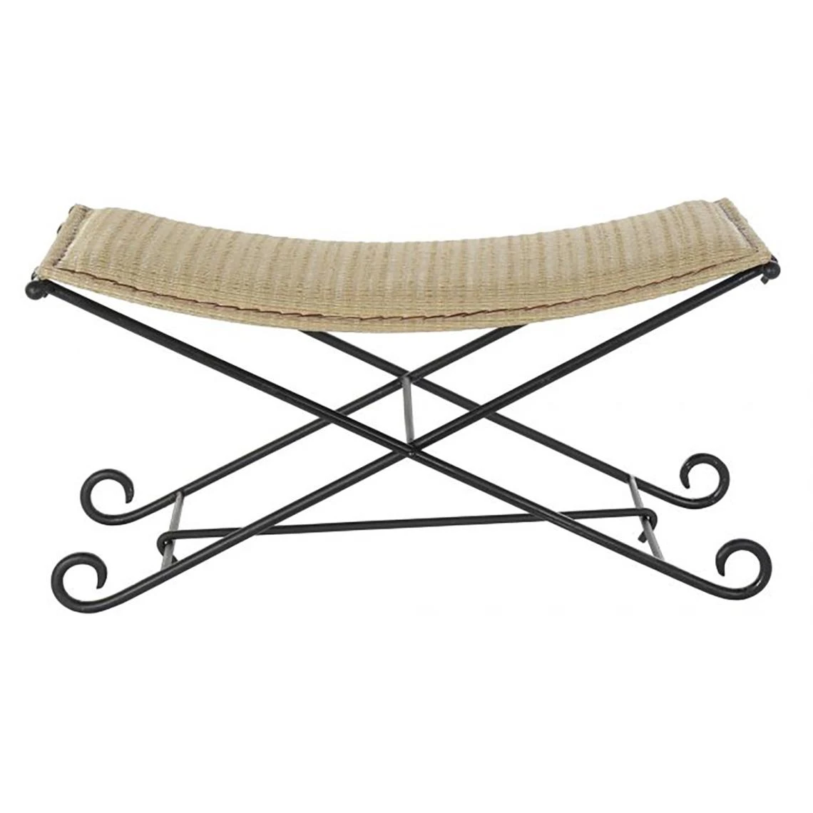 Pegane Banquette En Rotin Coloris Marron Clair Et Pieds Noir- Longueur 94 X P... 2 Pegane Banquette En Rotin Coloris Marron Clair Et Pieds Noir- Longueur 94 X P... – Image 2