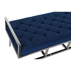 Pegane Banquette En Velours Bleu Et Pieds En Acier - Longueur 97 X Profondeur... -Magasin Joss & Main banquette en velours bleu et pieds en acier longueur 97 x profondeur 44 x hauteur 46 cm 13600966 37358480 1140x1140