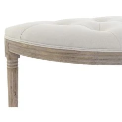 Pegane Banquette En Velours Et Bois De Caoutchouc Coloris Beige / Naturel - L... -Magasin Joss & Main banquette en velours et bois de caoutchouc coloris beige naturel longueur 125 x profondeur 43 x hauteur 48 cm 13600834 37357852 1140x1140