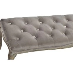 Pegane Banquette En Velours Et Bois De Caoutchouc Coloris Gris- Longueur 112 ... -Magasin Joss & Main banquette en velours et bois de caoutchouc coloris gris longueur 112 x profondeur 38 x hauteur 48 cm 13600894 37358136 1140x1140