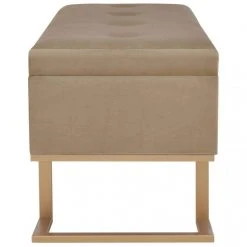 HELLOSHOP26 Banquette Pouf Tabouret Meuble Banc Avec Compartiment De Rangement 105... -Magasin Joss & Main banquette pouf tabouret meuble banc avec compartiment de rangement 105 cm beige velours 3002088 11031884 28815606 1140x1140