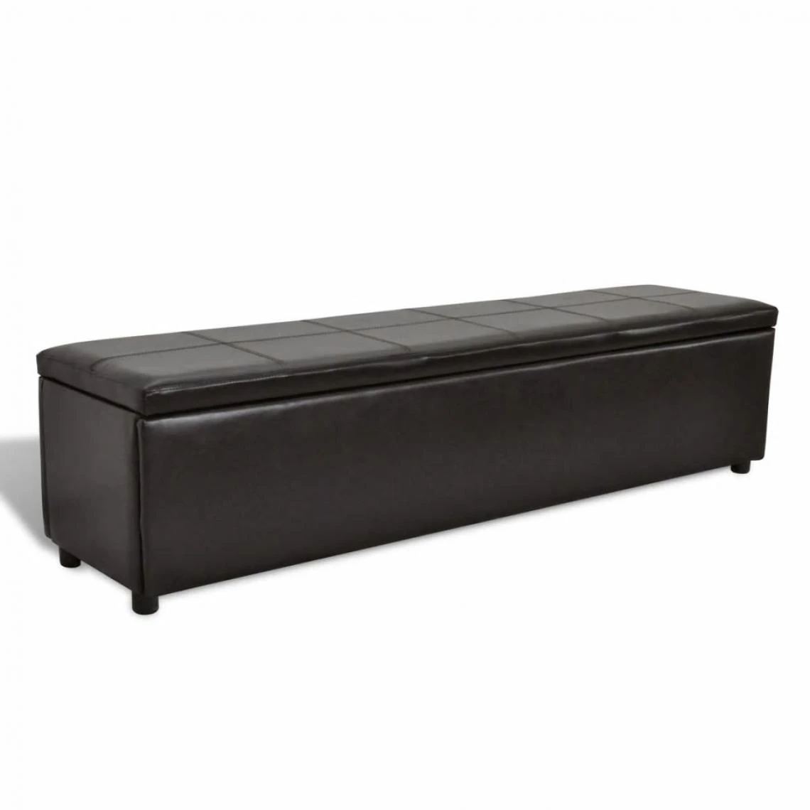 HELLOSHOP26 Banquette Pouf Tabouret Meuble Banc Coffre De Rangement Marron Taille ... 2 HELLOSHOP26 Banquette Pouf Tabouret Meuble Banc Coffre De Rangement Marron Taille ... – Image 2
