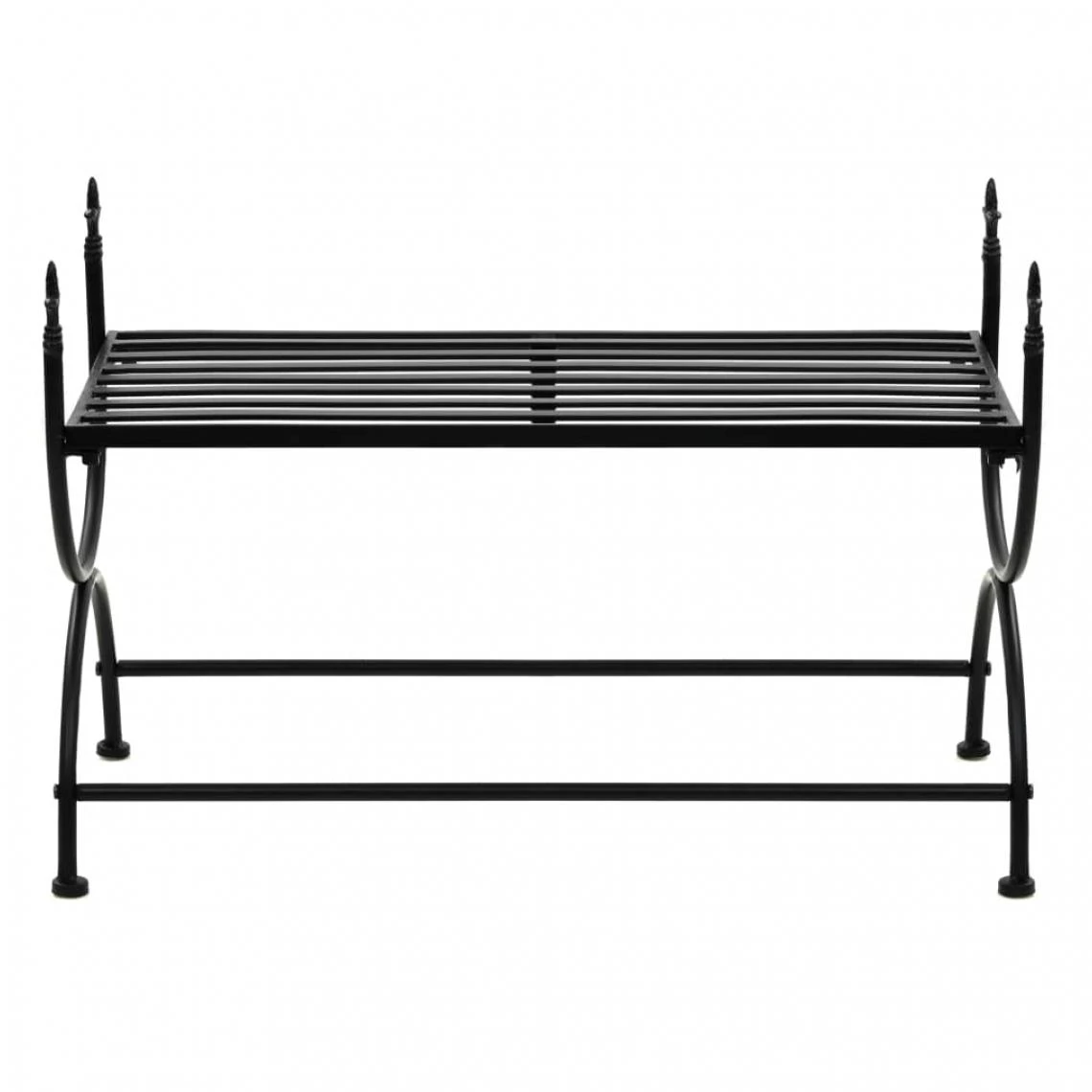 HELLOSHOP26 Banquette Pouf Tabouret Meuble Banc Style Vintage Métal 83 Cm Noir 30... 3 HELLOSHOP26 Banquette Pouf Tabouret Meuble Banc Style Vintage Métal 83 Cm Noir 30... – Image 3