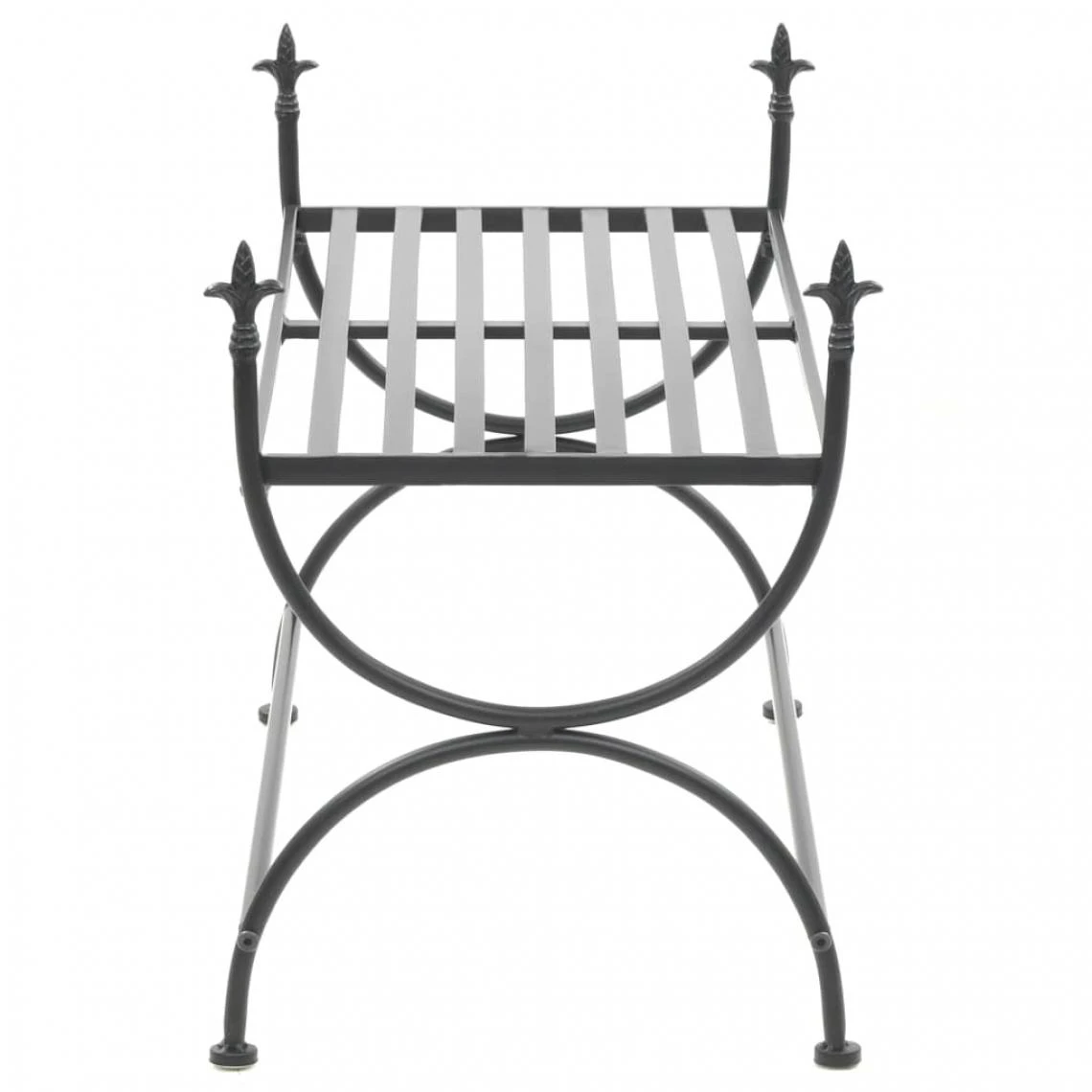 HELLOSHOP26 Banquette Pouf Tabouret Meuble Banc Style Vintage Métal 83 Cm Noir 30... 4 HELLOSHOP26 Banquette Pouf Tabouret Meuble Banc Style Vintage Métal 83 Cm Noir 30... – Image 4