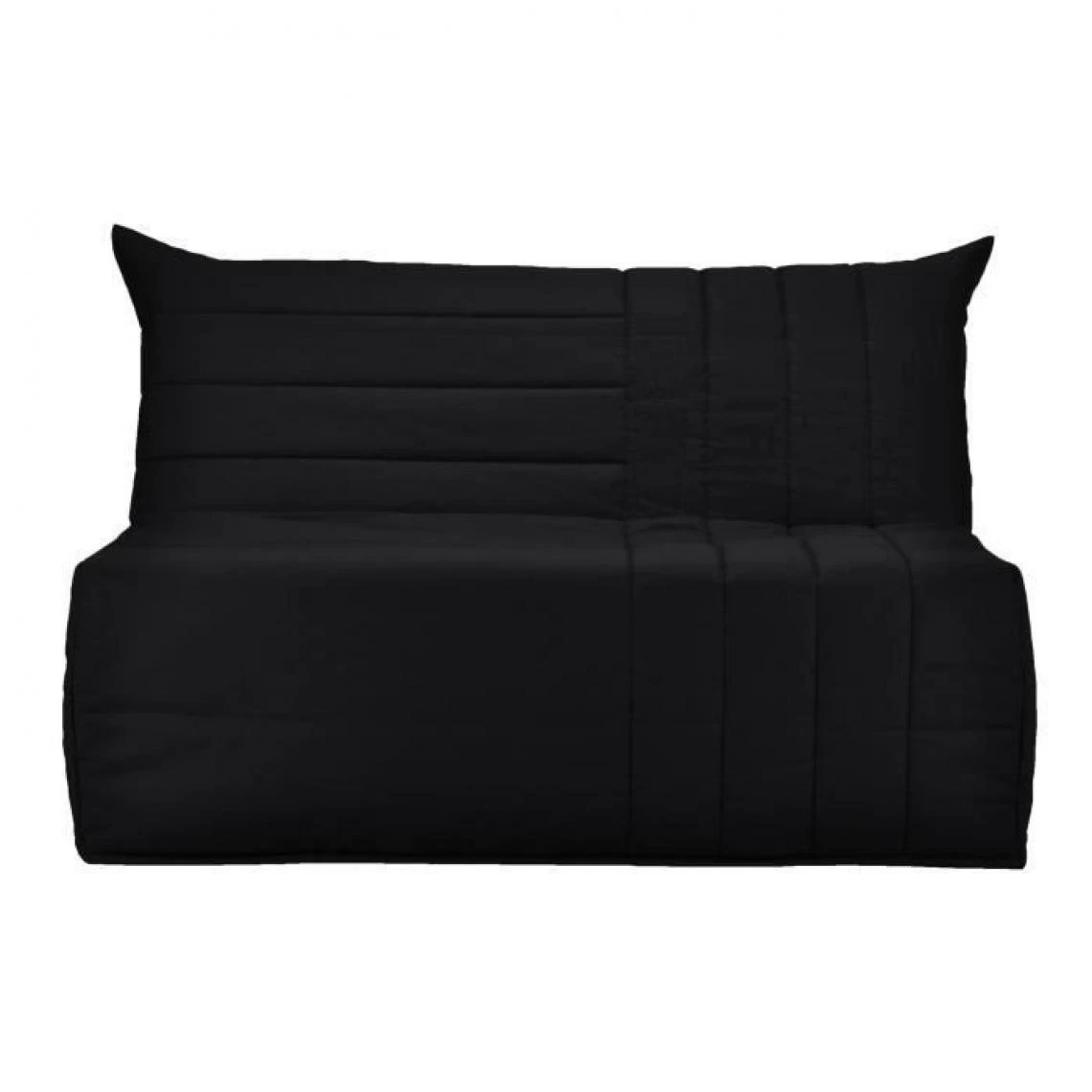 BULTEX Banquette BZ BECCI 3 Places - L 142 X P 101 Cm - Tissu Noir 1 BULTEX Banquette BZ BECCI 3 Places - L 142 X P 101 Cm - Tissu Noir