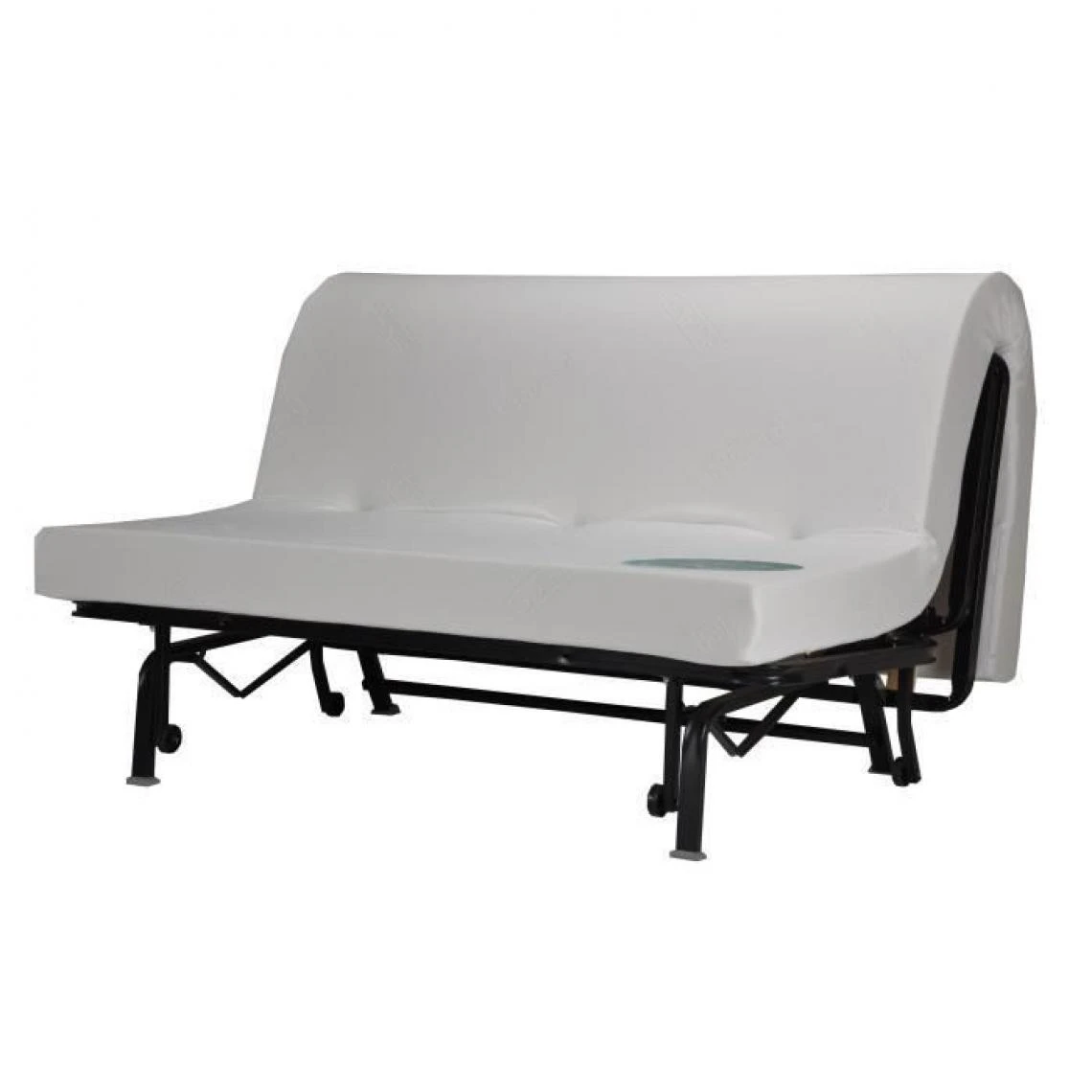 BULTEX Banquette BZ BECCI 3 Places - L 142 X P 101 Cm - Tissu Noir 4 BULTEX Banquette BZ BECCI 3 Places - L 142 X P 101 Cm - Tissu Noir – Image 4