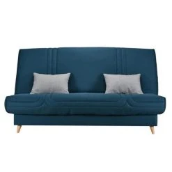 SANS MARQUE BULTEX Clic Clac MONA 3 Places - Tissu Bleu - L 192 X P 95 X H 101