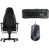 Noblechairs ICON - Noir/Or + Horde Gris + Burst Core Noire