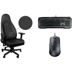 Noblechairs ICON - Black Edition + Horde Gris + Burst Core Noire
