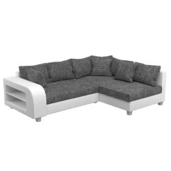 Vente-unique Canapé D'angle Convertible Tissu Et Simili KUOPIO - Gris Et Blanc - A... -Magasin Joss & Main canape 12033284 31888812 1140x1140