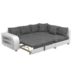 Vente-unique Canapé D'angle Convertible Tissu Et Simili KUOPIO - Gris Et Blanc - A... -Magasin Joss & Main canape 12033284 31888814 1140x1140