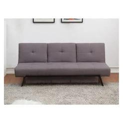 Vente-unique Canapé Convertible Clic-clac En Tissu PRAGUE Avec Dossier Central Rab... -Magasin Joss & Main canape 159308