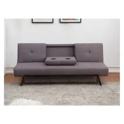 Vente-unique Canapé Convertible Clic-clac En Tissu PRAGUE Avec Dossier Central Rab... -Magasin Joss & Main canape 159309