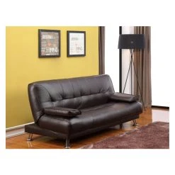 Vente-unique Canapé Convertible Clic-clac MAXIME En Simili - Marron -Magasin Joss & Main canape 165272