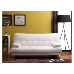 Vente-unique Canapé Convertible Clic-clac MAXIME En Simili - Blanc -Magasin Joss & Main canape 165287 2