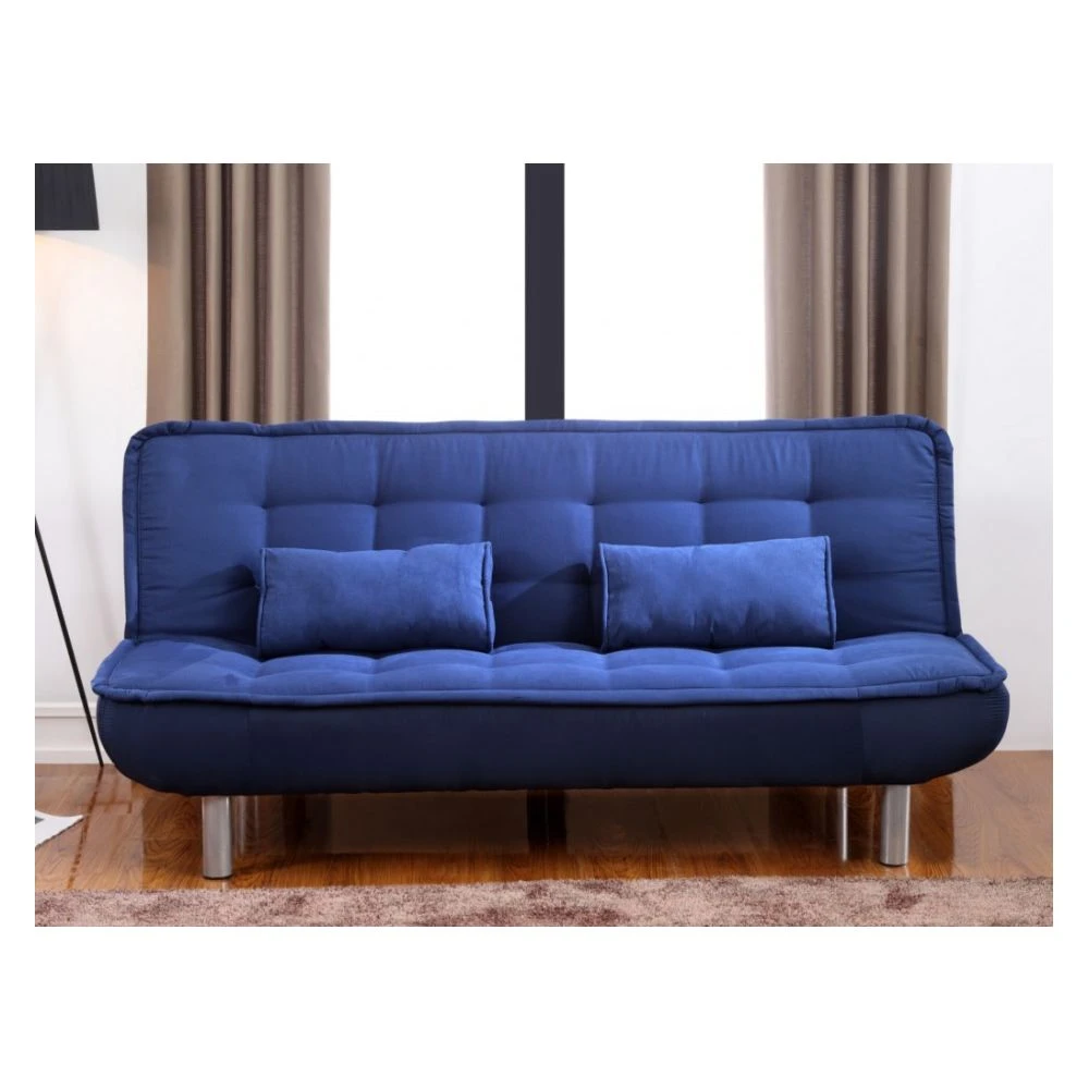 Vente-unique Canapé Convertible Clic-clac MISHAN En Tissu - Bleu 3 Vente-unique Canapé Convertible Clic-clac MISHAN En Tissu - Bleu – Image 3