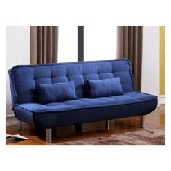 Vente-unique Canapé Convertible Clic-clac MISHAN En Tissu - Bleu 8 Vente-unique Canapé Convertible Clic-clac MISHAN En Tissu - Bleu -Magasin Joss & Main canape 165450