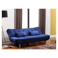 Vente-unique Canapé Convertible Clic-clac MISHAN En Tissu - Bleu 9 Vente-unique Canapé Convertible Clic-clac MISHAN En Tissu - Bleu -Magasin Joss & Main canape 165454