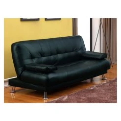 Vente-unique Canapé Convertible Clic-clac MAXIME En Simili - Noir -Magasin Joss & Main canape 180362