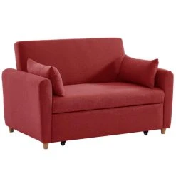 Vente-unique Canapé 2 Places Convertible En Tissu AYLA - Rouge 9 Vente-unique Canapé 2 Places Convertible En Tissu AYLA - Rouge -Magasin Joss & Main canape 2 places convertible en tissu ayla rouge 8239929 21000303 1140x1140