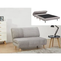 Magasin Joss & Main -Magasin Joss & Main canape 2 places convertible en velours cotele palula gris clair 8239721 20999313 1140x1140