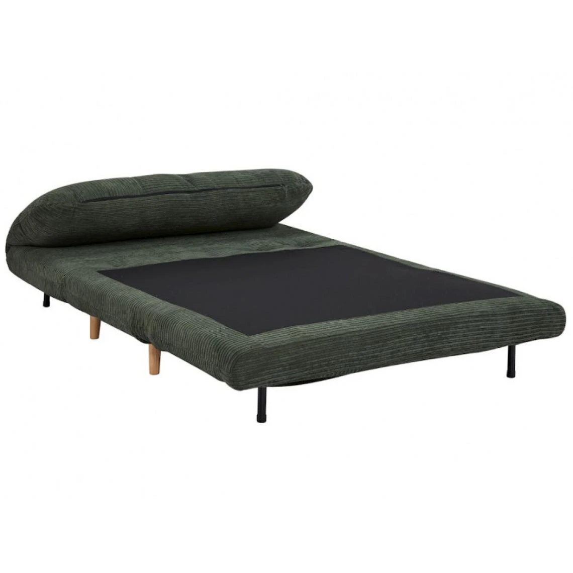 Vente-unique Canapé 2 Places Convertible En Velours Côtelé PALULA - Vert Foncé 5 Vente-unique Canapé 2 Places Convertible En Velours Côtelé PALULA - Vert Foncé – Image 5