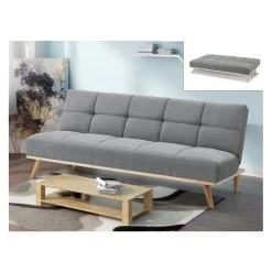 Vente-unique Canapé Convertible Clic-clac En Tissu ORNETA - Gris -Magasin Joss & Main canape 289251 1
