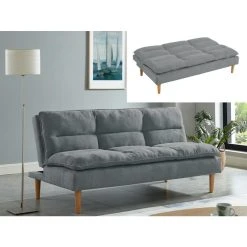Vente-unique Canapé 3 Places Convertible Clic-clac En Tissu CHARLISE - Gris -Magasin Joss & Main canape 3 places convertible clic clac en tissu charlise gris 9173587 23951973 1140x1140