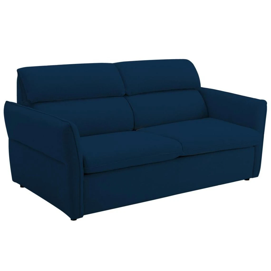 Vente-unique Canapé 3 Places Convertible En Tissu Bleu Nuit IRVINE 3 Vente-unique Canapé 3 Places Convertible En Tissu Bleu Nuit IRVINE – Image 3