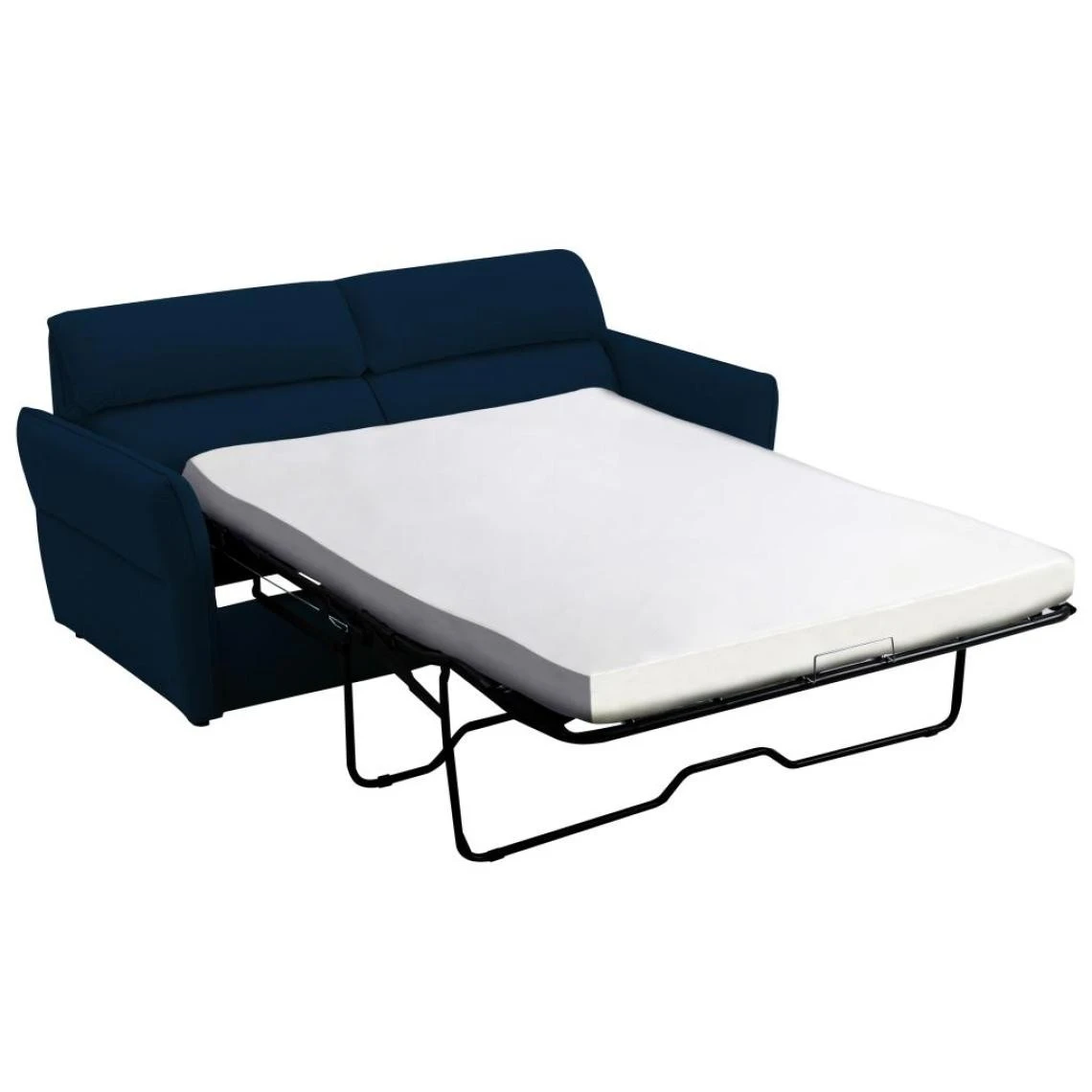 Vente-unique Canapé 3 Places Convertible En Tissu Bleu Nuit IRVINE 4 Vente-unique Canapé 3 Places Convertible En Tissu Bleu Nuit IRVINE – Image 4