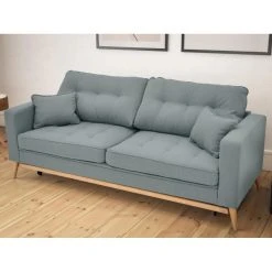 Vente-unique Canapé 3 Places Convertible En Tissu Gris KENZA -Magasin Joss & Main canape 3 places convertible en tissu gris kenza 13731578 37892510 1140x1140