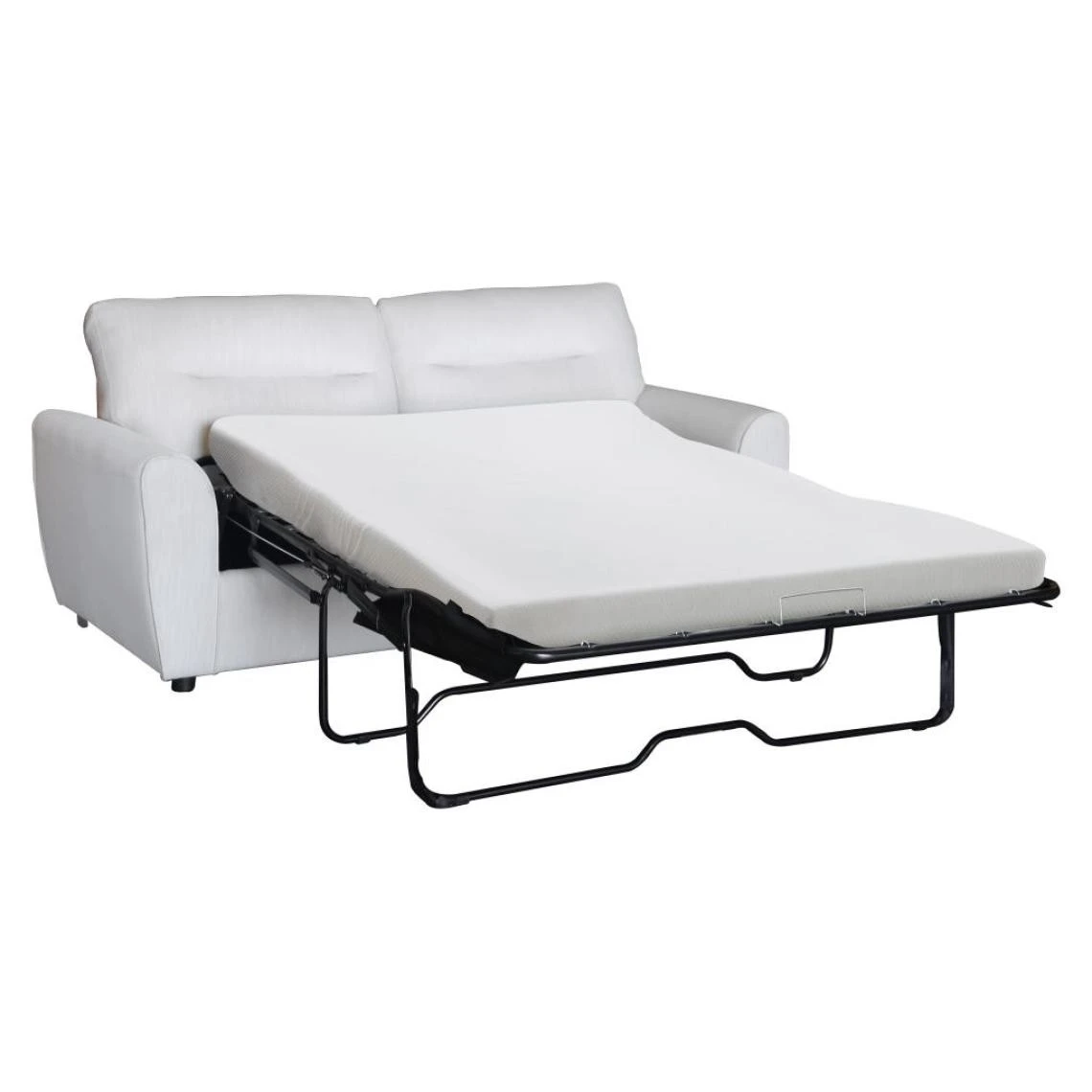 Vente-unique Canapé 3 Places Convertible En Tissu Crème DIALY 2 Vente-unique Canapé 3 Places Convertible En Tissu Crème DIALY – Image 2