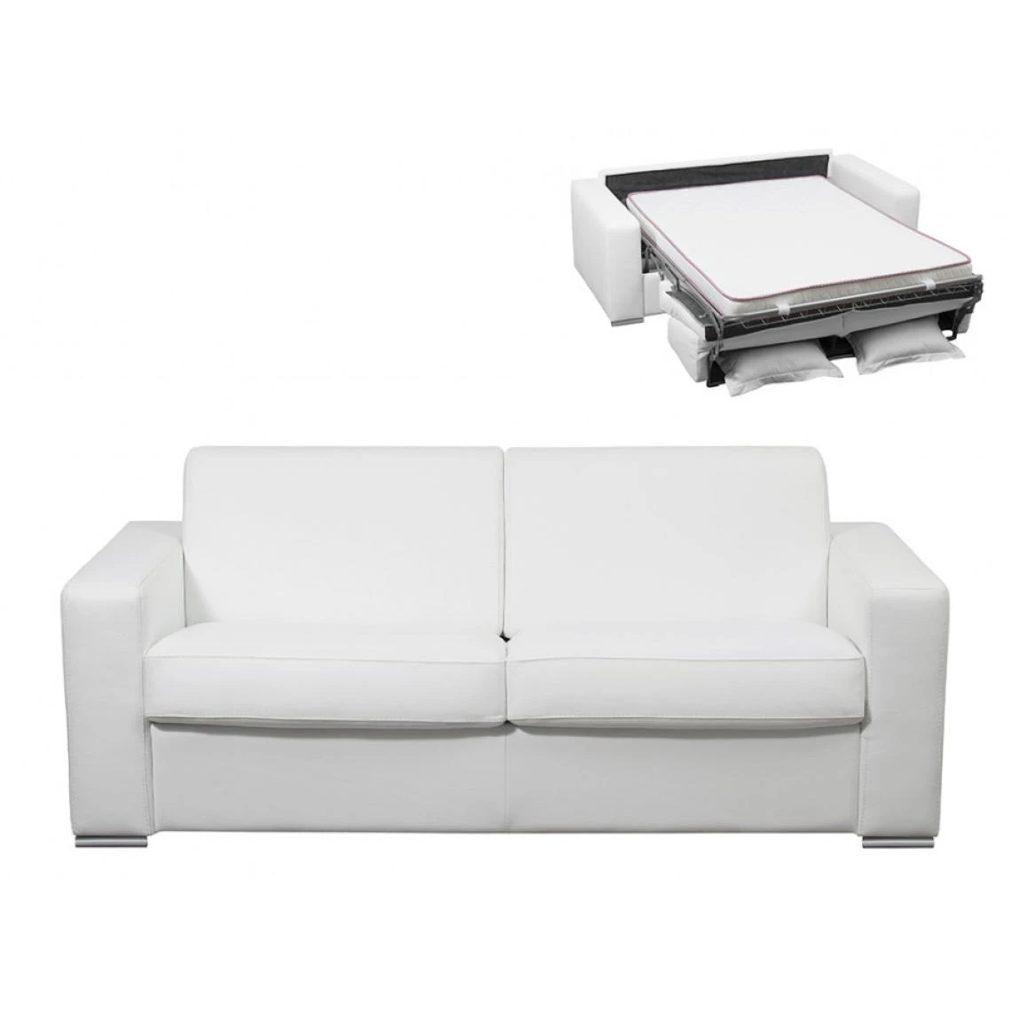 Vente-unique Canapé 3 Places Convertible Express 100% Cuir De Buffle DELECTEA II -... 2 Vente-unique Canapé 3 Places Convertible Express 100% Cuir De Buffle DELECTEA II -... – Image 2