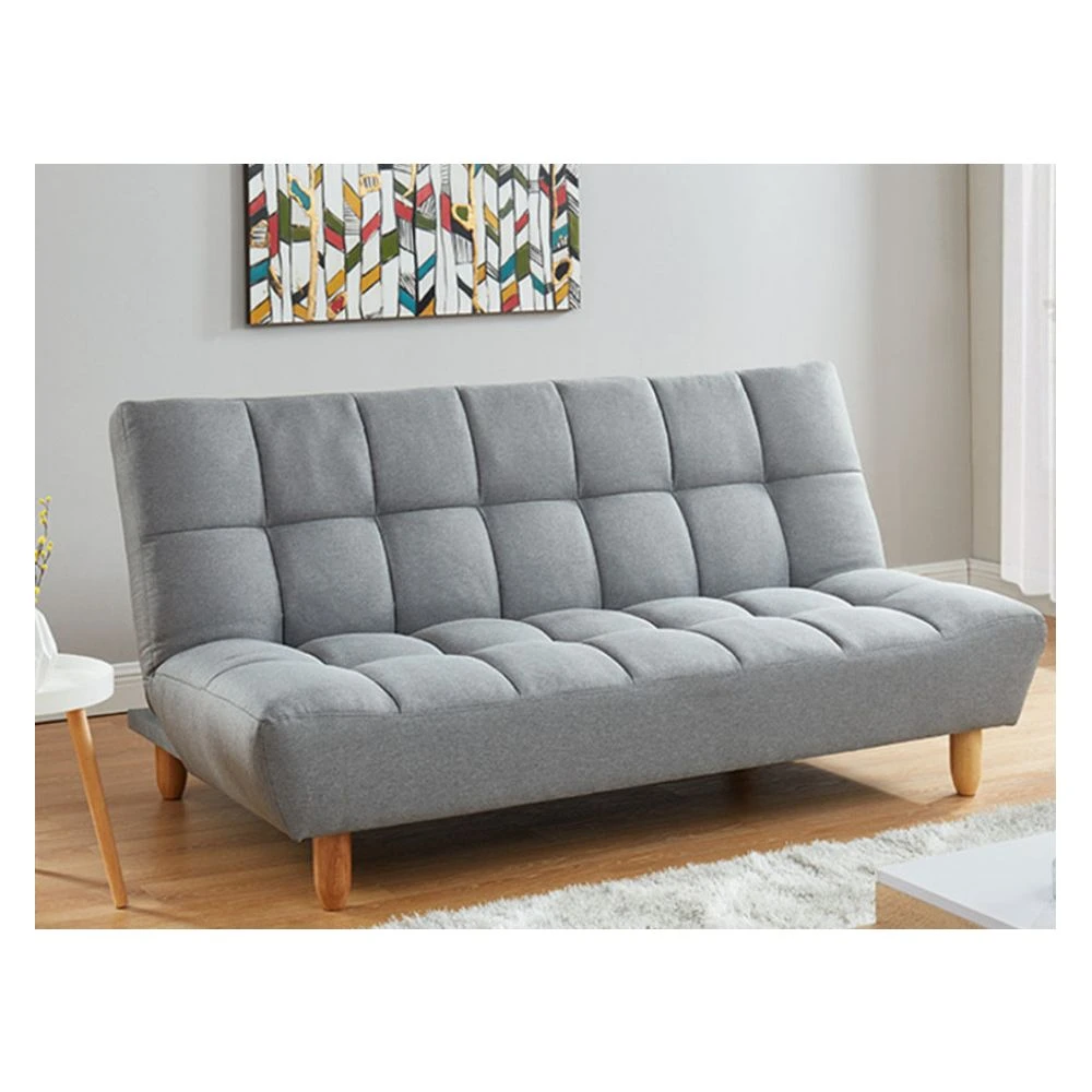 Vente-unique Canapé 3 Places Convertible Clic Clac En Tissu ESTEBAN - Gris 2 Vente-unique Canapé 3 Places Convertible Clic Clac En Tissu ESTEBAN - Gris – Image 2