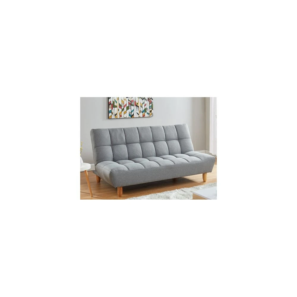 Vente-unique Canapé 3 Places Convertible Clic Clac En Tissu ESTEBAN - Gris 1 Vente-unique Canapé 3 Places Convertible Clic Clac En Tissu ESTEBAN - Gris