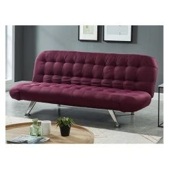 Vente-unique Canapé Convertible Clic-clac En Tissu BERRY - Prune -Magasin Joss & Main canape 311327