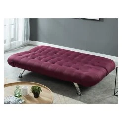 Vente-unique Canapé Convertible Clic-clac En Tissu BERRY - Prune -Magasin Joss & Main canape 311331