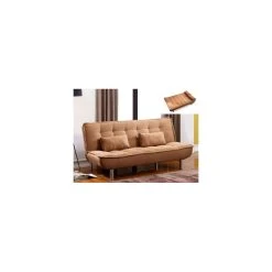 Vente-unique Canapé Convertible Clic-clac MISHAN En Tissu - Caramel