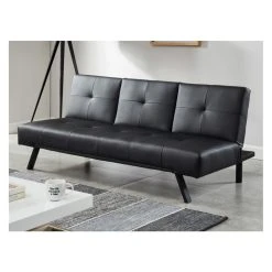 Vente-unique Canapé Convertible Clic-clac En Simili PRAGUE Avec Dossier Central Ra... -Magasin Joss & Main canape 343027