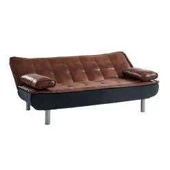Vente-unique Canapé Convertible Clic-clac MISHAN En Microfibre Vieilli Et Tissu No... -Magasin Joss & Main canape 343879